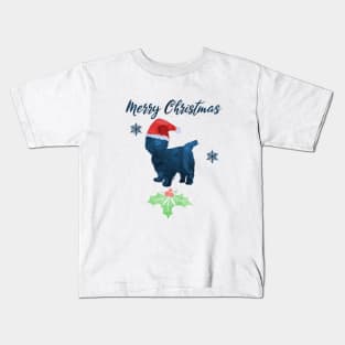 Merry Christmas Bichon Frise Art Kids T-Shirt